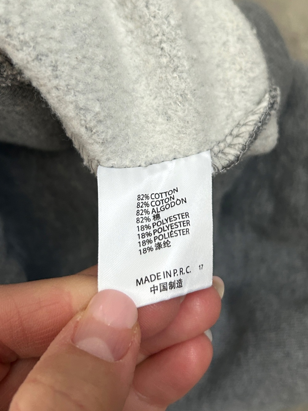 Brandy Melville gray neutral full zip Christy hoodie one size - Picture 6 of 6